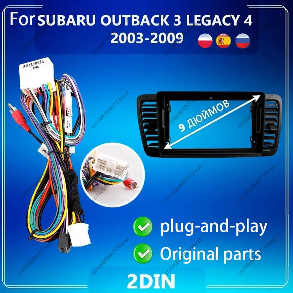 9 inch For SUBARU OUTBACK 3 LEGACY 4 2003-2009 Car Radio Fascias Android MP5 Stereo Player