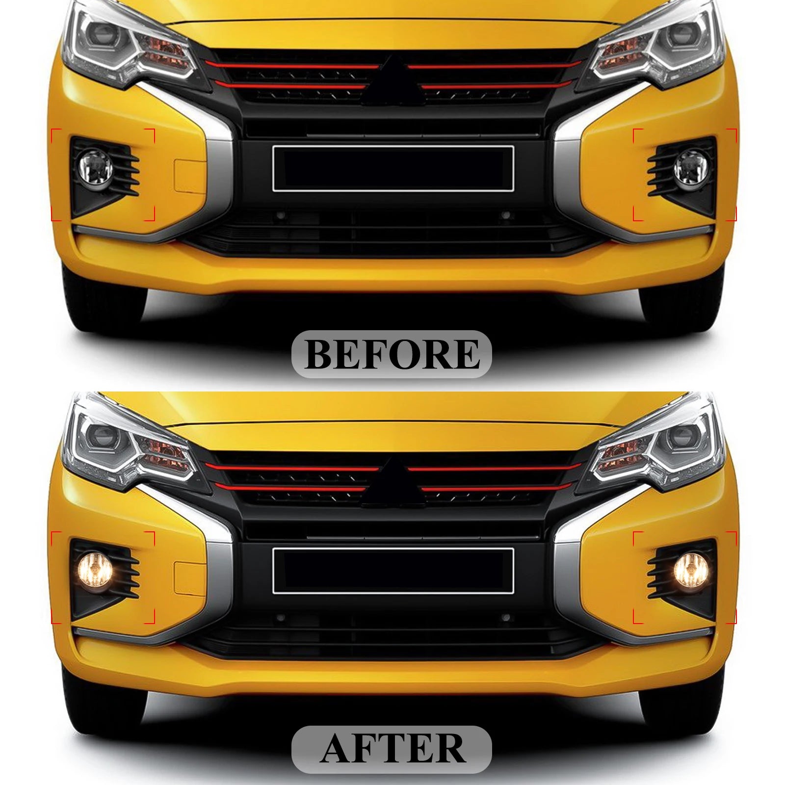 For Mitsubishi Attrage Mirage 2020 2021 Fog Lamp DRL Daytime Running Light Halogen Dayligh | AUTOKITSHOP