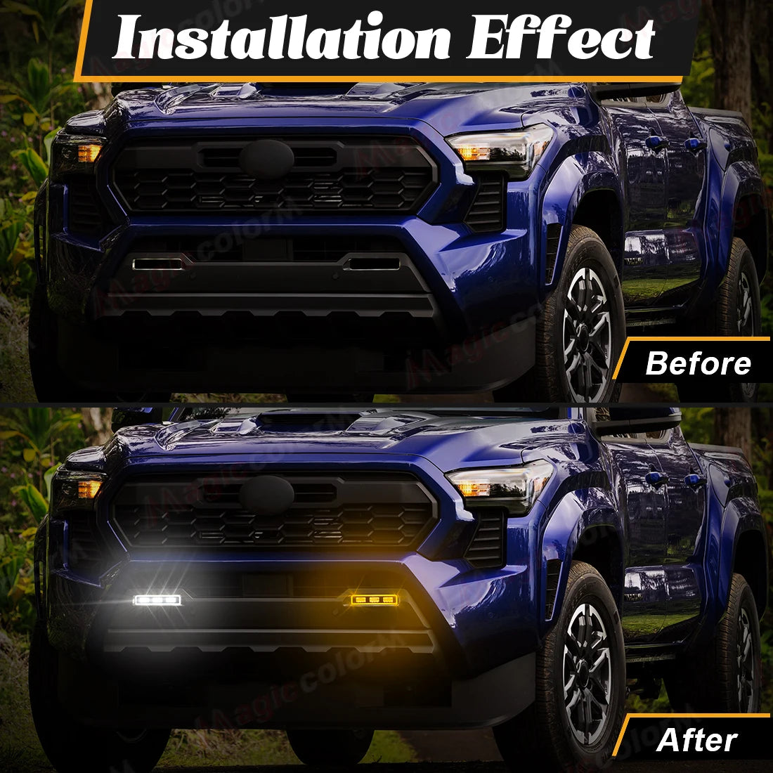 2-in-1 Fog Lamps DRL For Toyota Tacoma 2024 2025 Fo Sequoia 2023 For Tundra 2022 For 4 Run | AUTOKITSHOP