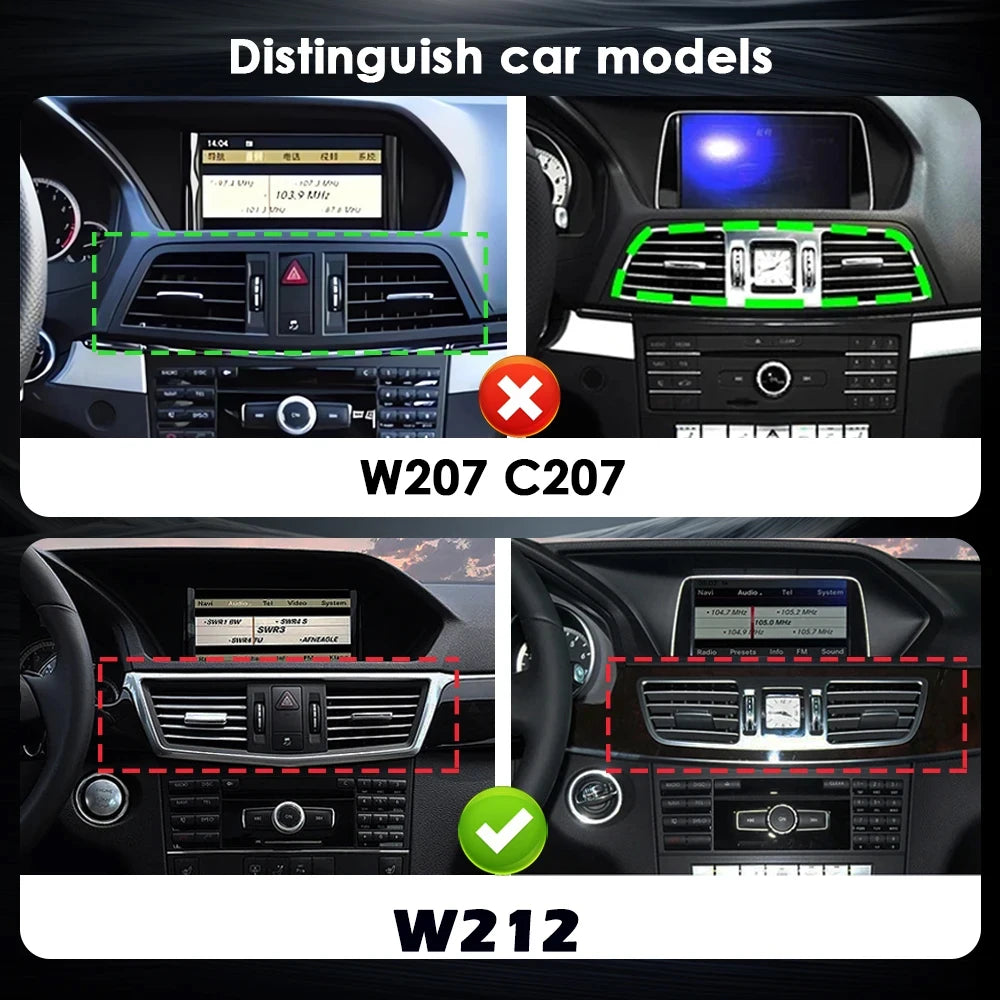 7 inch For Mercedes Benz E Class W212 2009-2015 NTG 4.0 and NTG 4.5 System Car Video Multi