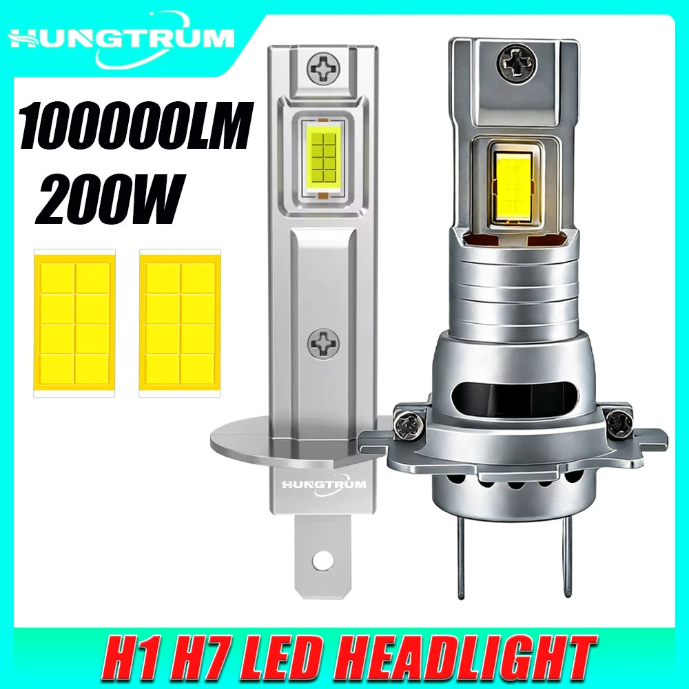 H1 H7 LED Headlight 100000LM Super Bright 6000K Cool Whtie Plug And Play Ampoule Led Light