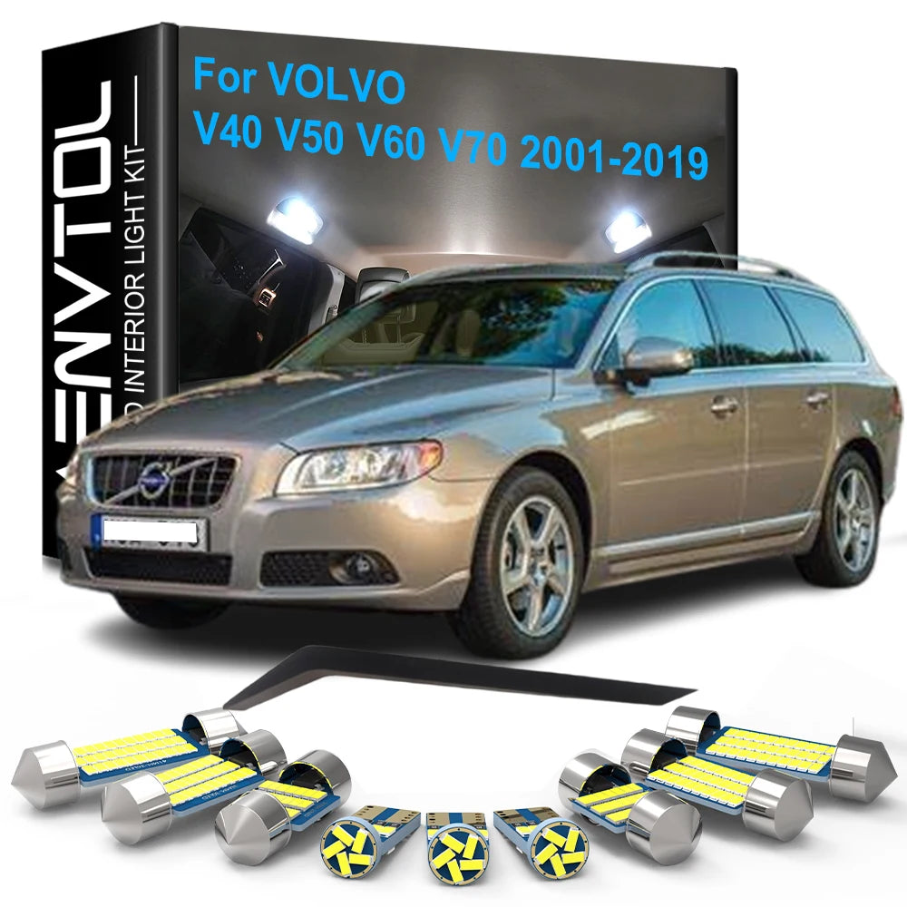 LED Interior Light Kit for Volvo V40 V50 V60 V70 Wagon 2001-2019 - Canbus Dome Map Door Trunk Bulbs | AUTOKITSHOP
