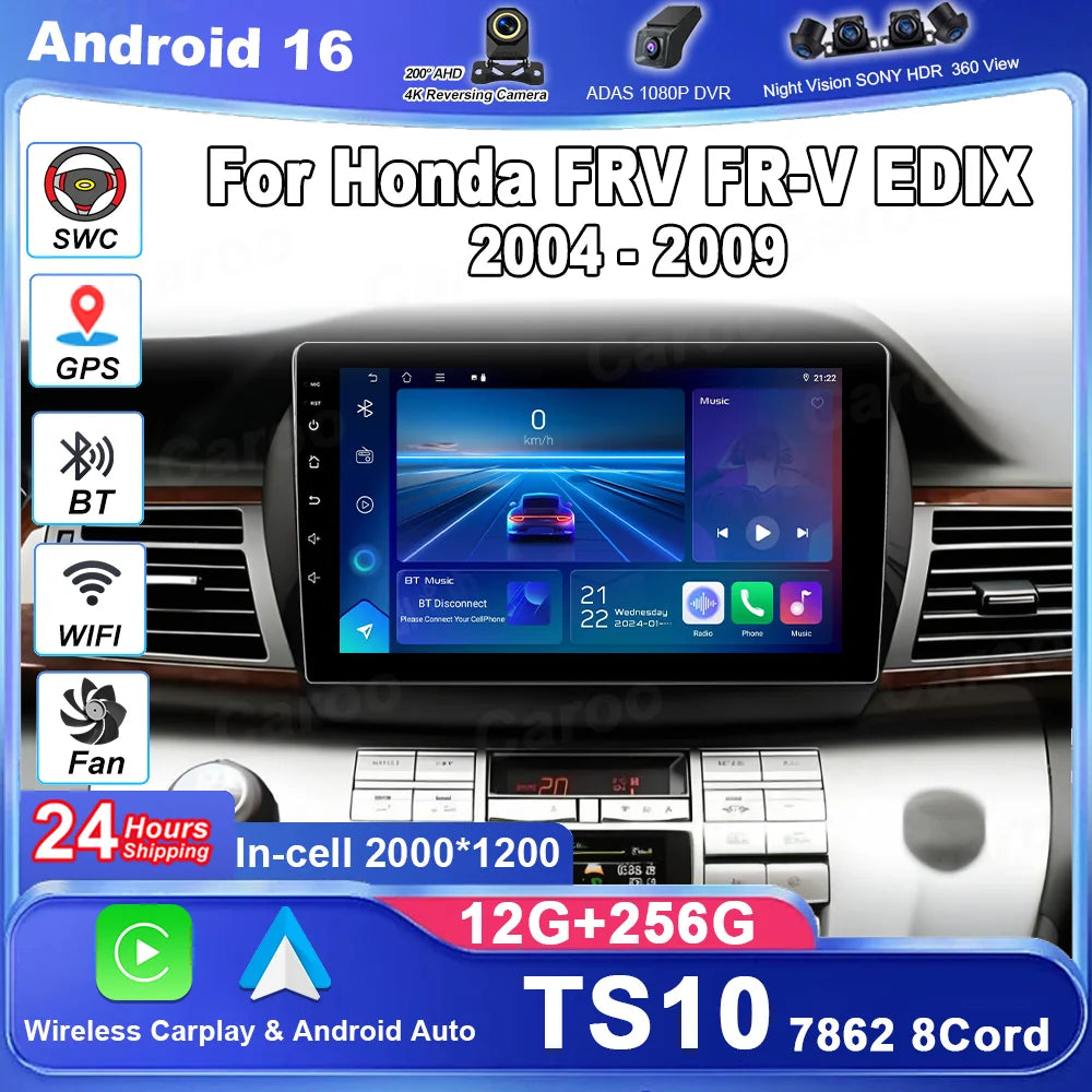 Android Car DVD For Honda FRV FR-V EDIX 2004 2005 2006 2007 2008 2009 Auto Radio Multimidi