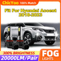 Fit For Hyundai Accent 2018 2019 2020 2021 2022 2023 60W Auto Fog Lights 20000LM Canbus Fo