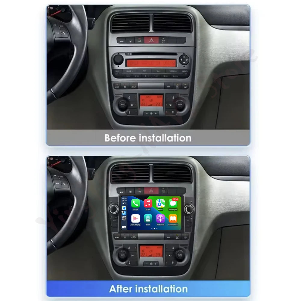 For Fiat Grande Punto Linea 2007-2012 7" Android 16 Car Multimedia Player GPS Carplay Auto
