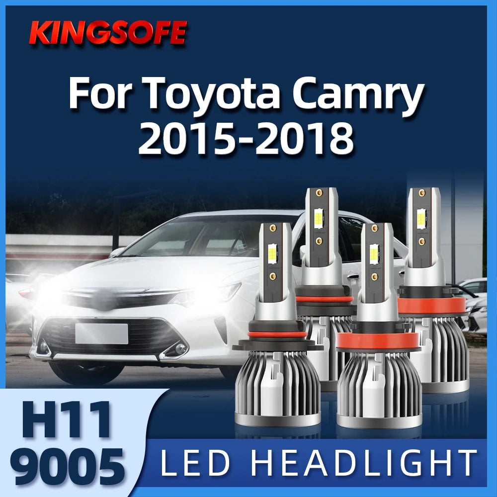KINGSOFE 2/4Pcs 2Pcs Auto LED H11 9005 HB3 Car Headlight Bulbs 110W High Low Beam For Toyo
