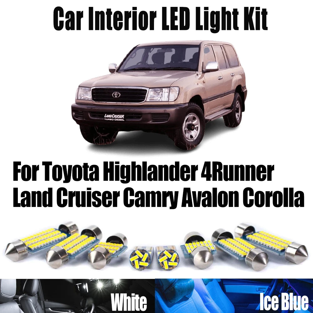 LED Interior Light Kit for Toyota Highlander 4Runner Land Cruiser Camry Avalon Corolla Car Accessories - Canbus Error...