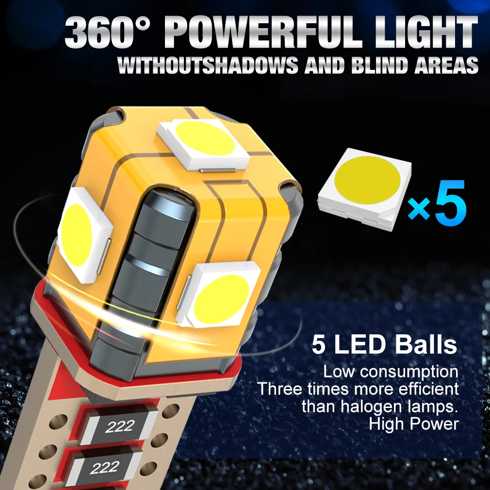 XSTORM T10 LED Light for Car W5W 194 Signal Light Fog Headlight 3030 5SMD Brake Light 3400