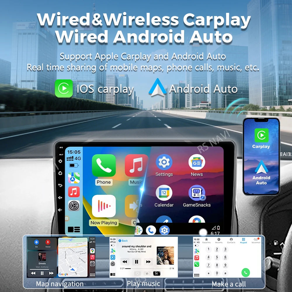 Android 16 Carplay Car Radio For Toyota Corolla E110 VIII 1995-2002 4G+WIFI GPS Navigation