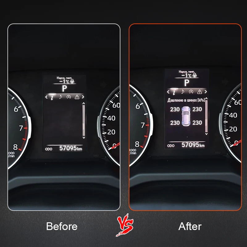 Smart Car TPMS Tire Digital LCD Display Auto Security Alarm Tyre Pressure Monitor For Toyo