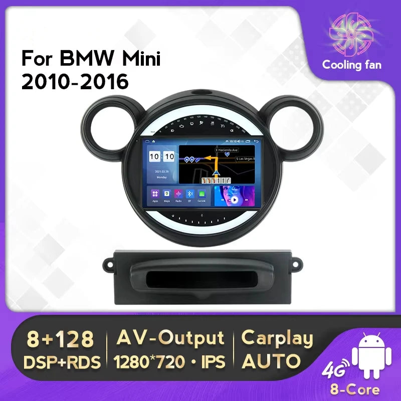 Android 13 For BMW Mini Cooper Countryman R60 2010-2016 Car Video Player Radio GPS Navigat