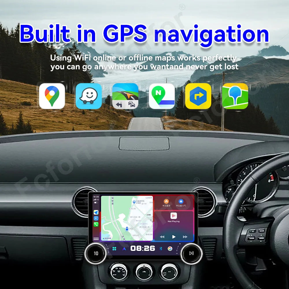 Upgrade 11.5 Inch Android 15 Ultra Clear HD Touch Screen Wireless CarPlay GPS Multimedia P