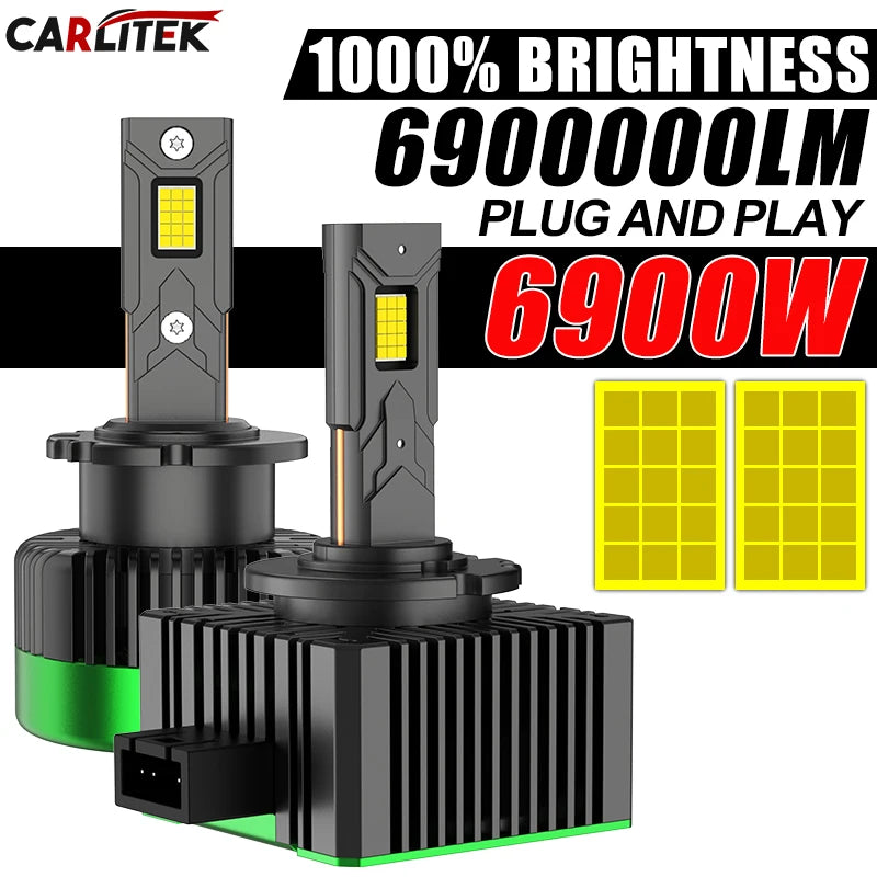 D1S Led Headlight D3S Canbus 6900W 6900000LM D4S D2S D8S Led 6000K White Super Bright D1R