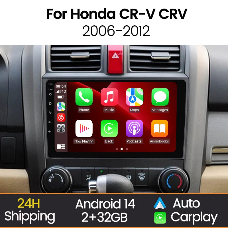 Wireless Car-play Android Auto Car Radio for Honda CR-V 3 RE CRV 2006-2012 Multimedia Vide | AUTOKITSHOP