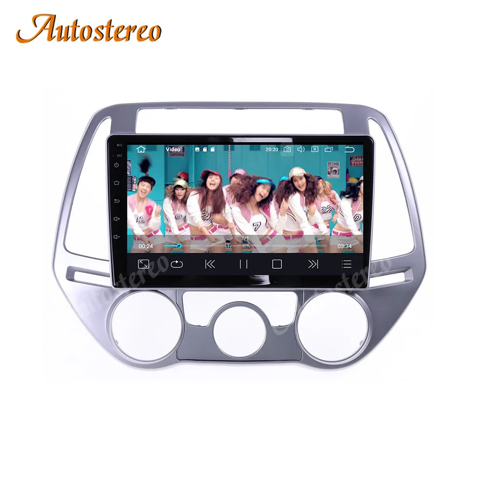 Android 15 Carplay Auto Stereo Car Head Unit For Hyundai I20 2008-2014 Car Multimedia Play