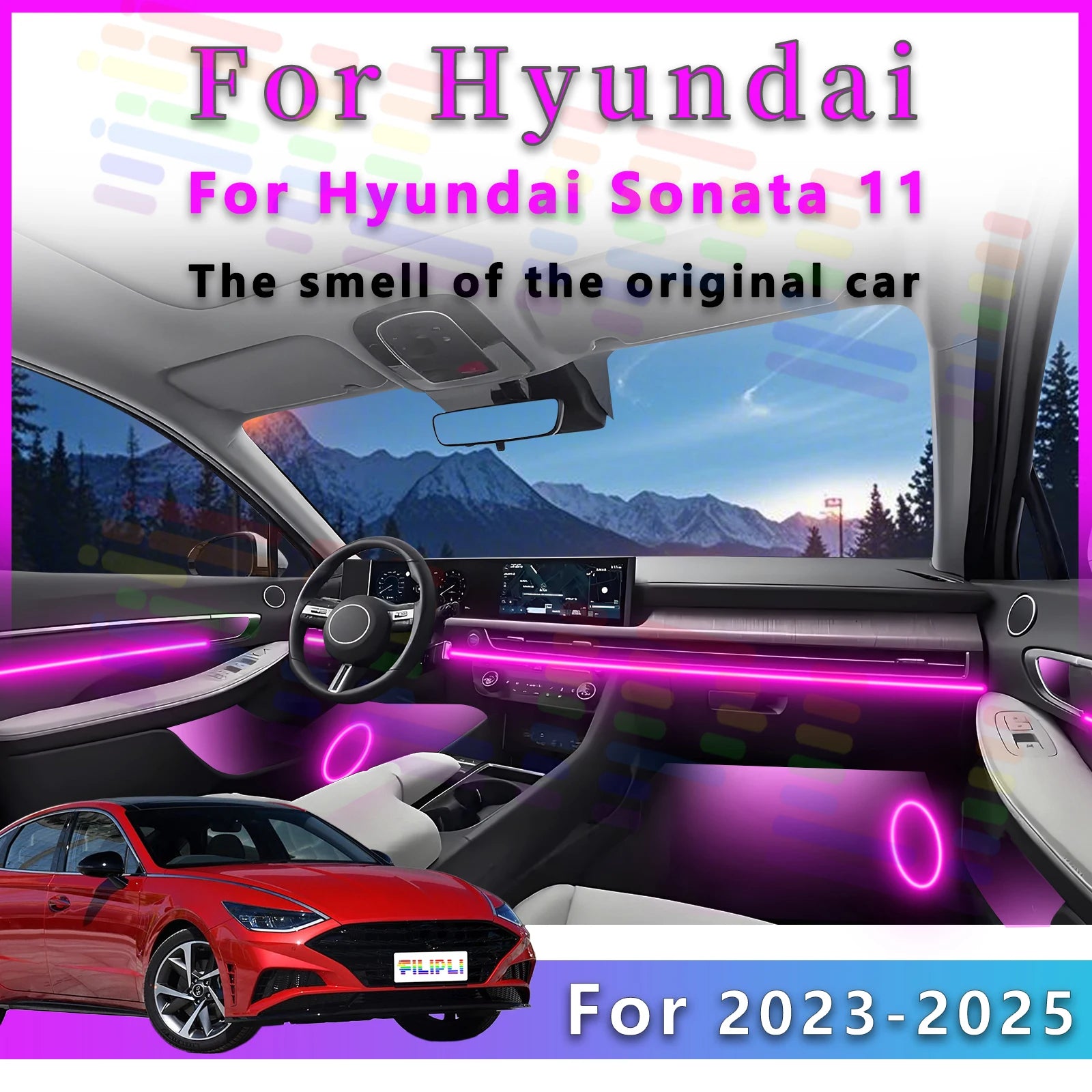 RGB - Ambient Light - for Hyundai DN8 2023-2025 - App Control - Car Interior Lighting | AUTOKITSHOP