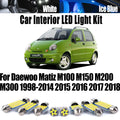 LED Interior Light Kit for Daewoo Matiz M100 M150 M200 M300 1998-2014 - Canbus Dome Map Door Trunk Bulbs | AUTOKITSHOP