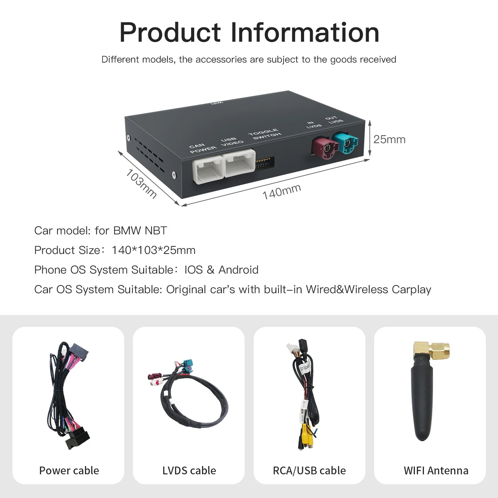Wireless CarPlay for BMW NBT System 1 2 3 4 5 6 7 Series X1 X3 X4 X5 X6 MINI F56 F15 F16 F | AUTOKITSHOP