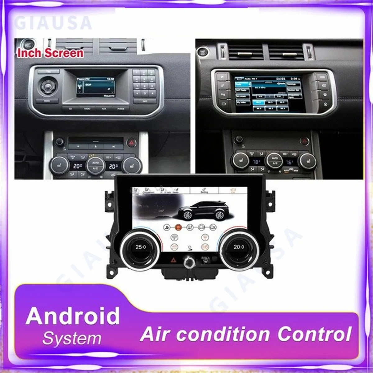 Air Condition Panel 3D Touch Screen For Range Rover Evoque L551 L538 2012-2018 AC Climate