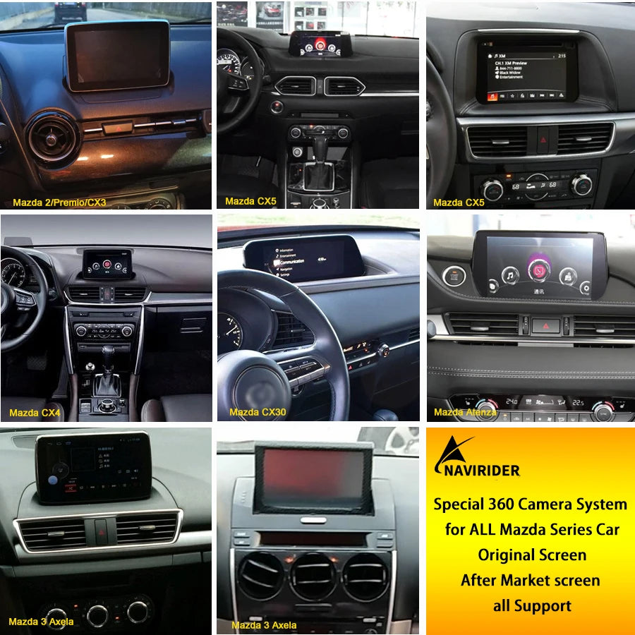 Touch Screen 360° Surround View Car Camera for Mazda cx5 cx3 cx7 cx4 cx9 rx7 rx8 Atenza Al