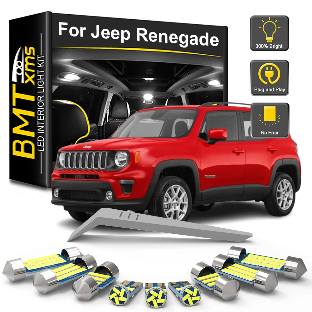 12-Piece LED Interior Light Kit for Jeep Renegade - Canbus Error-Free Bulbs | AUTOKITSHOP