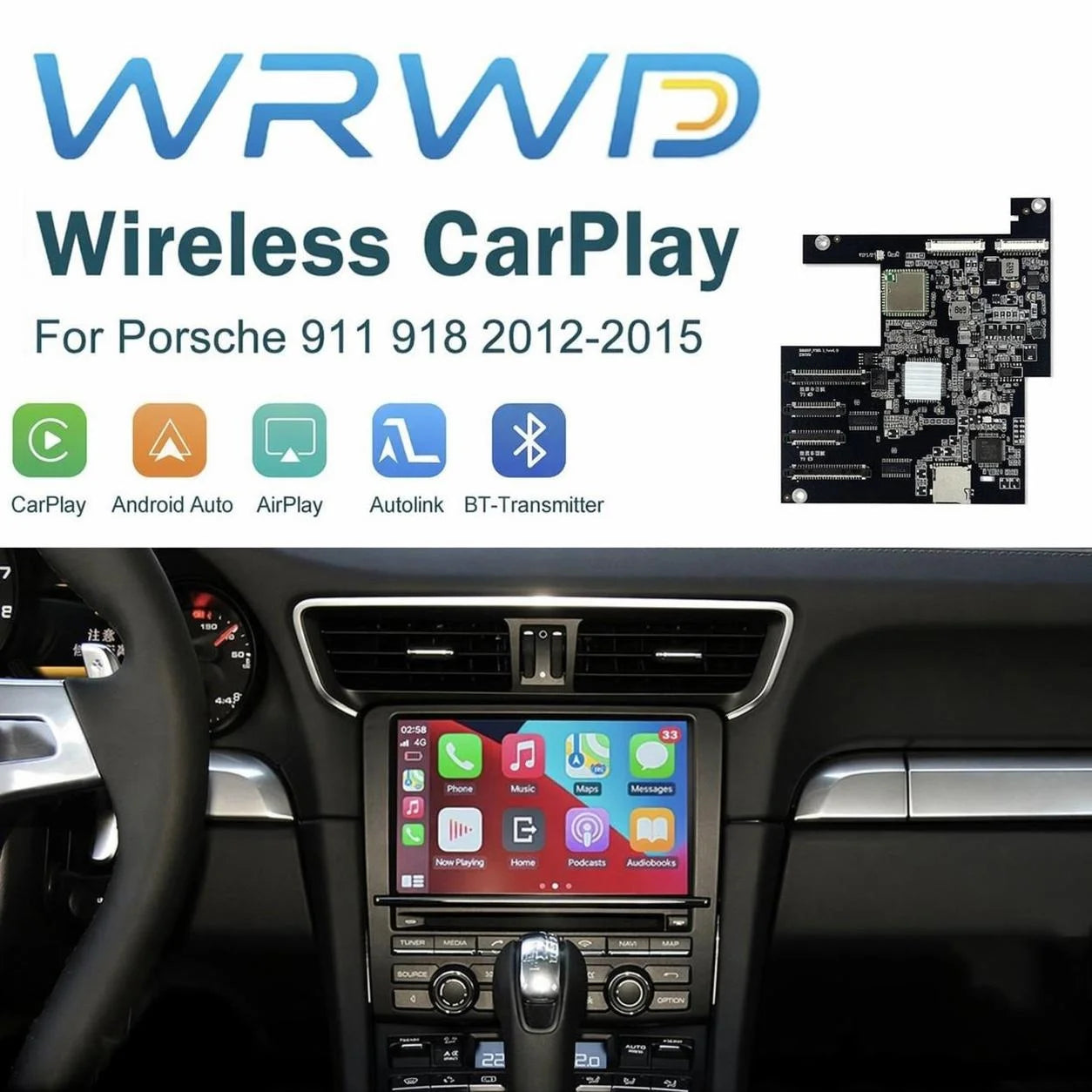 Wireless CarPlay Android auto For Panamera Cayenne Macan Cayma 911 918 PCM 3.1 Support Mir