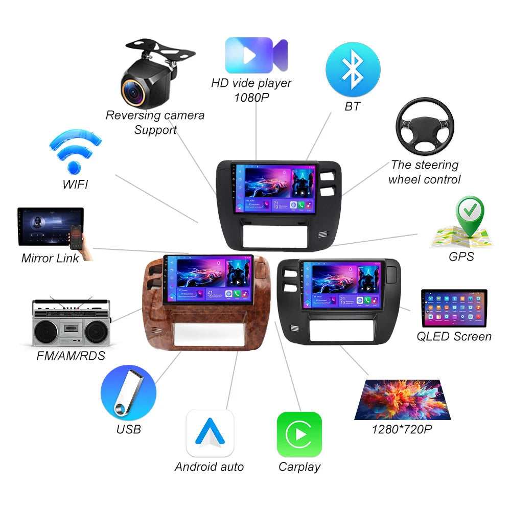 Car Radio Android 16 For Nissan Patrol 1997-2005 Lhd Rhd Gps Navigation Multimedia Player  | AUTOKITSHOP