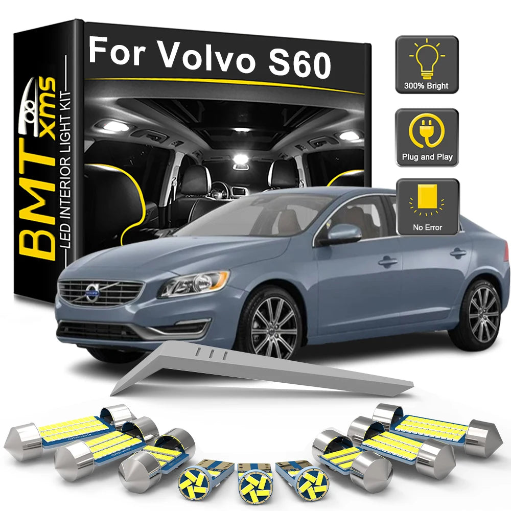 18-Piece LED Interior Light Kit for Volvo S60 2 II MK2 - Canbus Error-Free Bulbs | AUTOKITSHOP