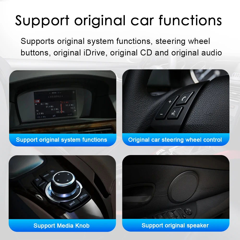 10.25INCH For BMW 3-5 Series E90 E91 E60 E61 Android 14 Wireless Carplay Car Multimedia Ra