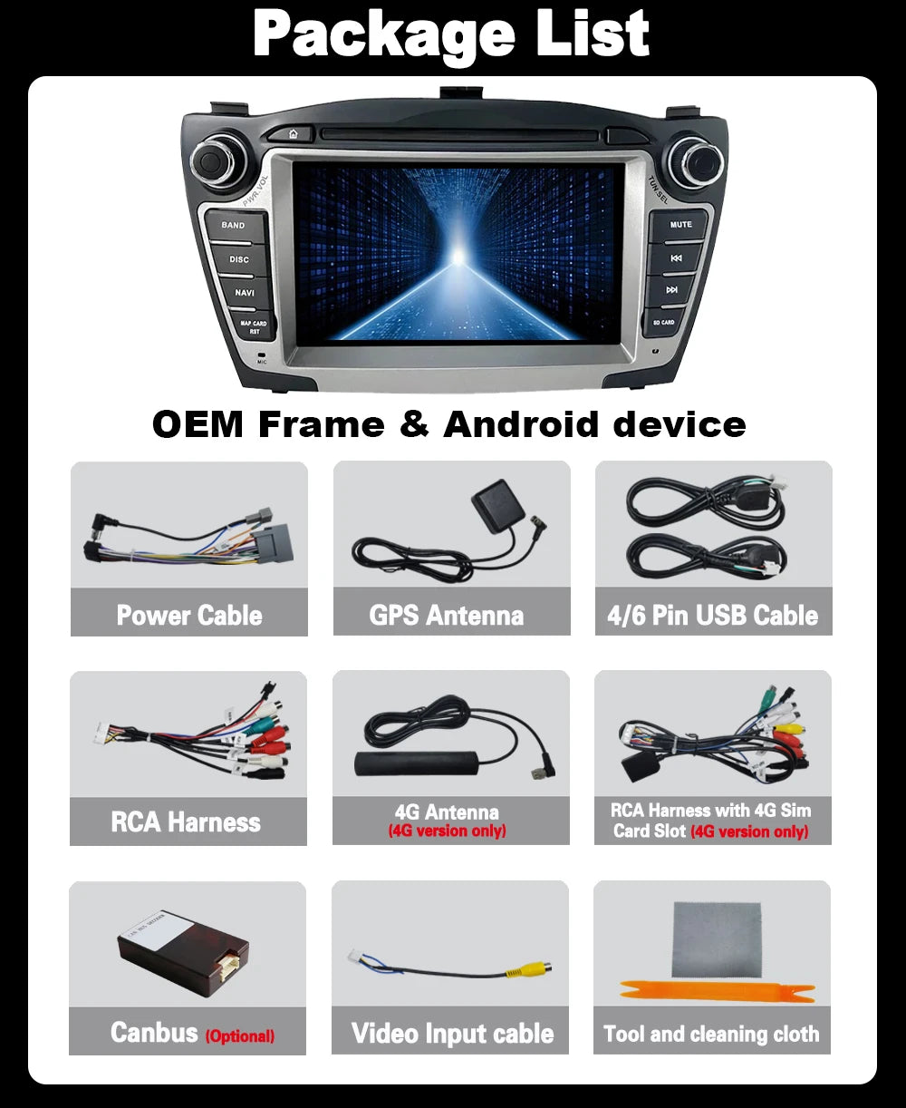 7inchi For Hyundai Tucson 2 LM IX35 2009 - 2015 Radio Stereo Head Unit Multimedia Player G