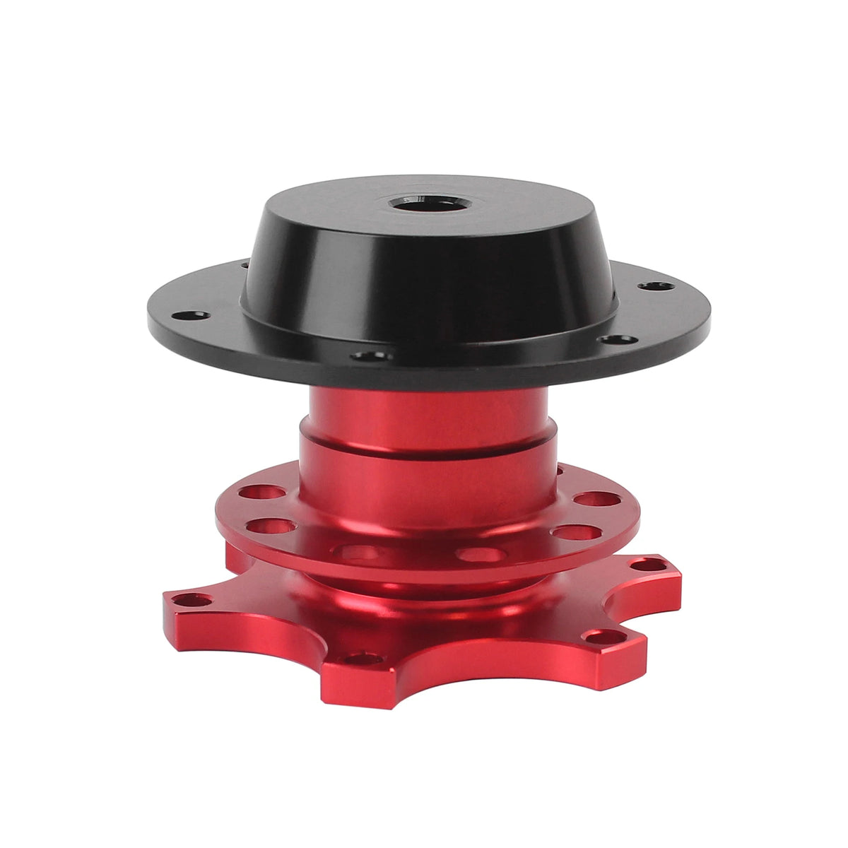 6 Hole Steering Wheel Quick Release Kit Universal Aluminum Snap‑Off Removable Hub Adapter Racing - Automotive LED Light