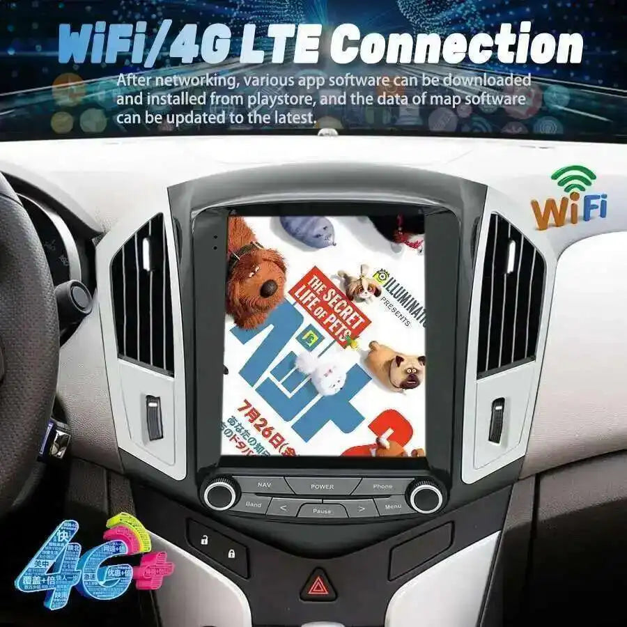 Android 14 DSP Carplay 2K Vertical Screen For Chevrolet Cruze 2012 2015 Car GPS Multimedia
