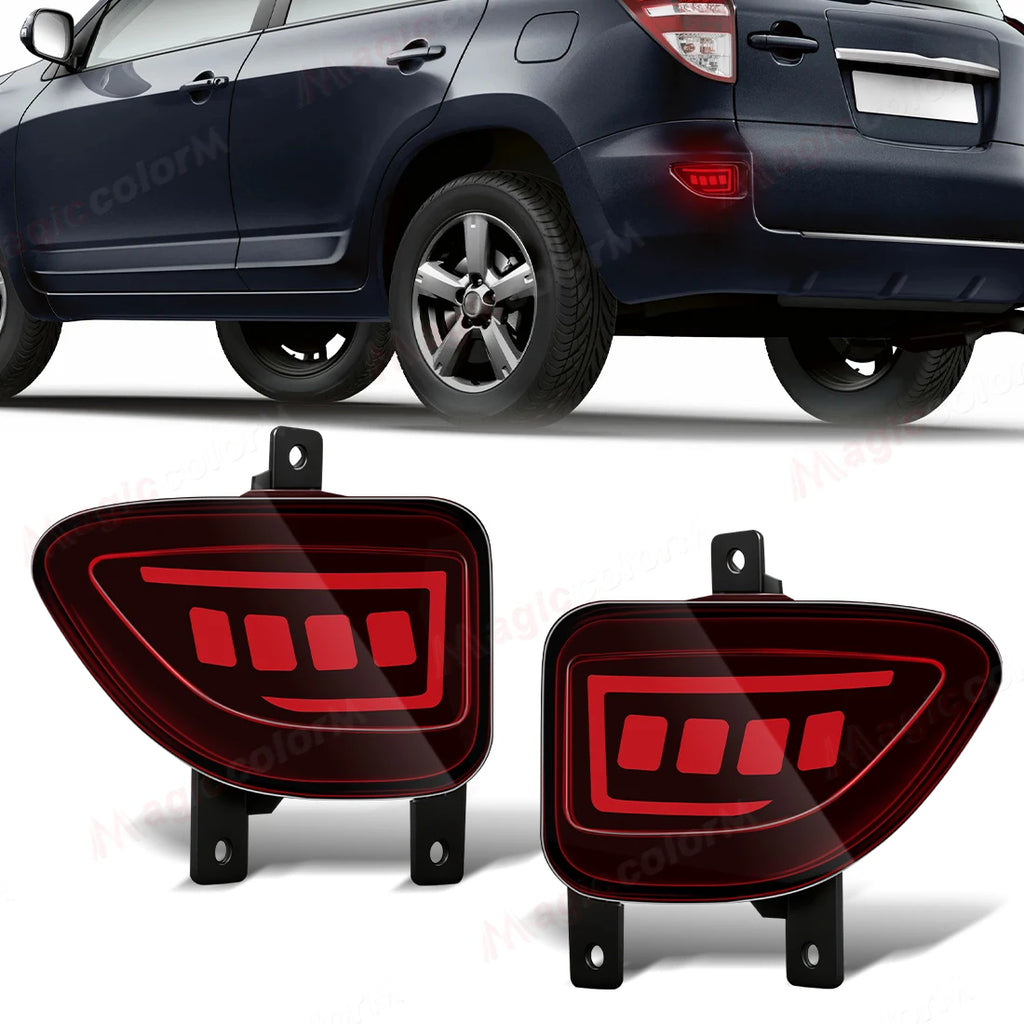 For Toyota RAV4 2005 2006 2007 2008 2009 2010 2011 2012 LED Rear Bumper Reflector Lights R | AUTOKITSHOP
