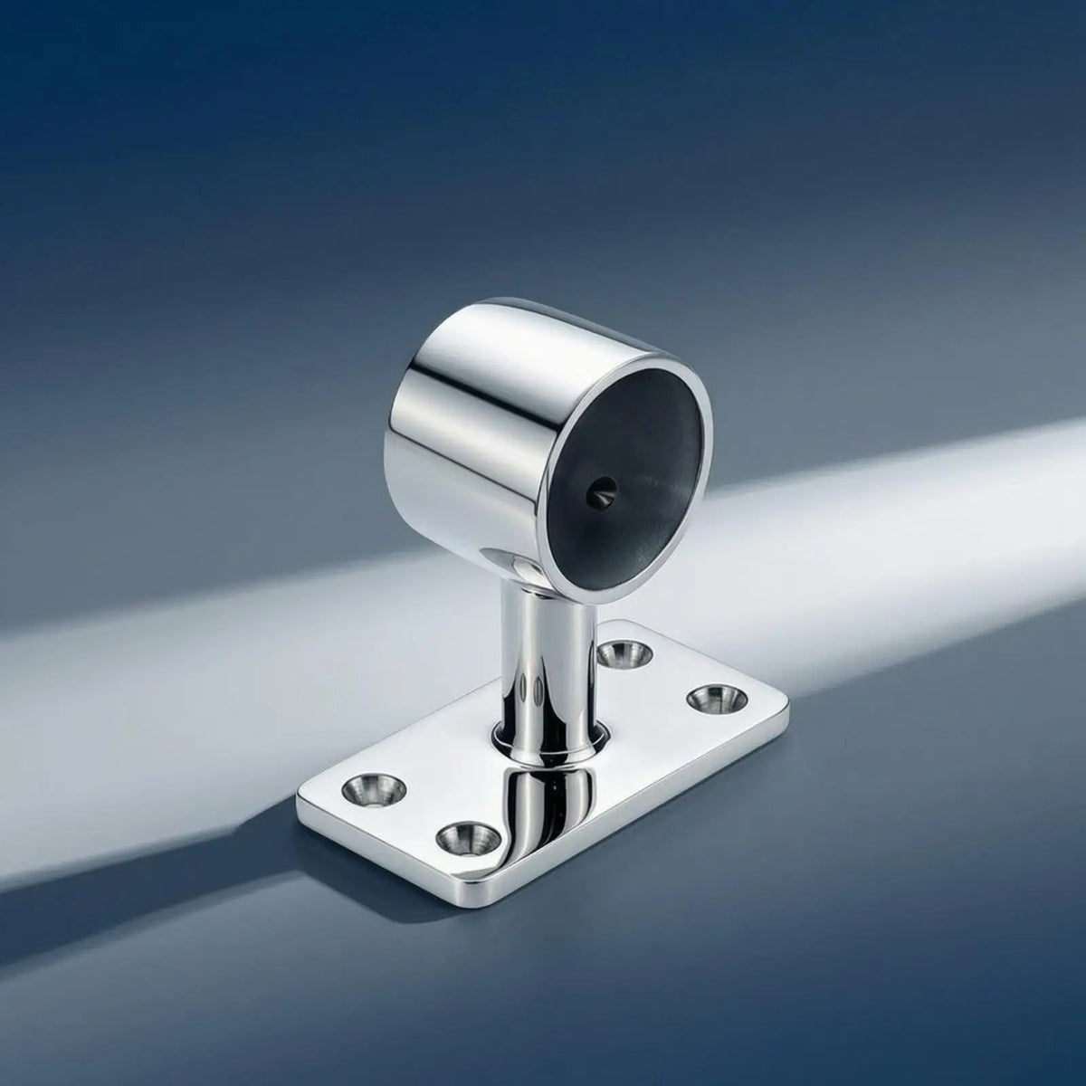 Handrail Bracket with Rectangular Base Stainless Steel 316 Grade Handrail Bracket Polished Rail  - Automotive LED Light