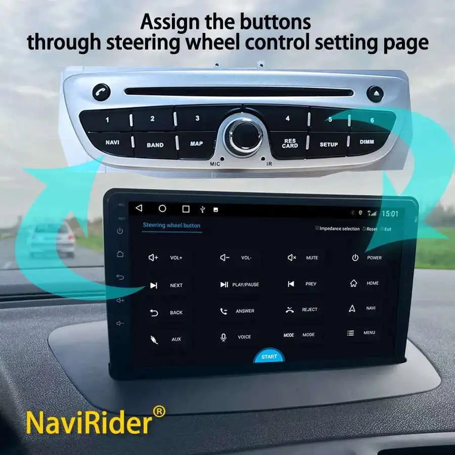 OEM Style Control Panel to control Android Screen For RENAULT Megane 3 2008-2014 for RENAU