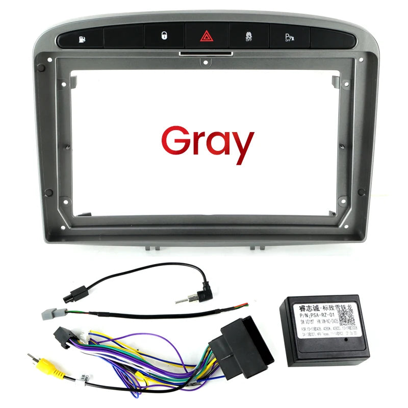Car Radio Stereo Frame 9inch for PEUGEOT 308 408 2008-16 Audio Fitting Adaptor Dash Trim F | AUTOKITSHOP