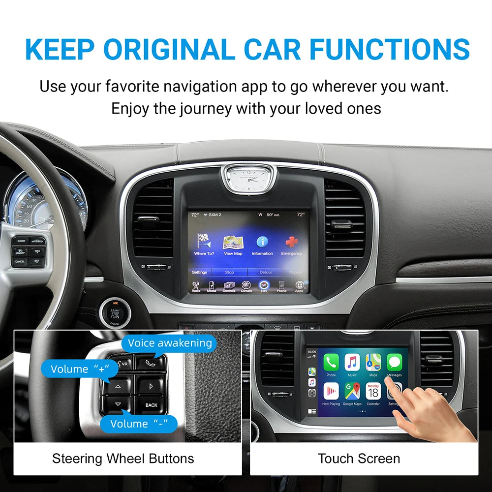 Wireless CarPlay Android Auto Retrofit Kit Decoder Box For Chrysler 300 Series 2011 2012 2 | AUTOKITSHOP
