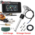 Universal 4 in 1 LCD Car Gauge Water Temp+ Temperature Sensor Fuel Level Gauge Fuel Liquid Senso - Automotive LED Light
