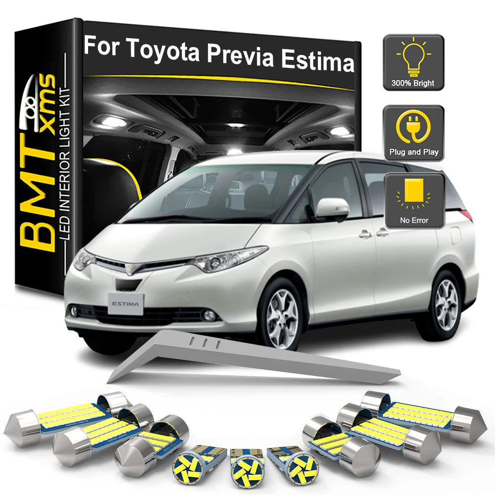 LED Interior Light Kit for Toyota Previa Estima ACR30 ACR50 1990-2015 - Canbus Dome Map Door Trunk Bulbs | AUTOKITSHOP