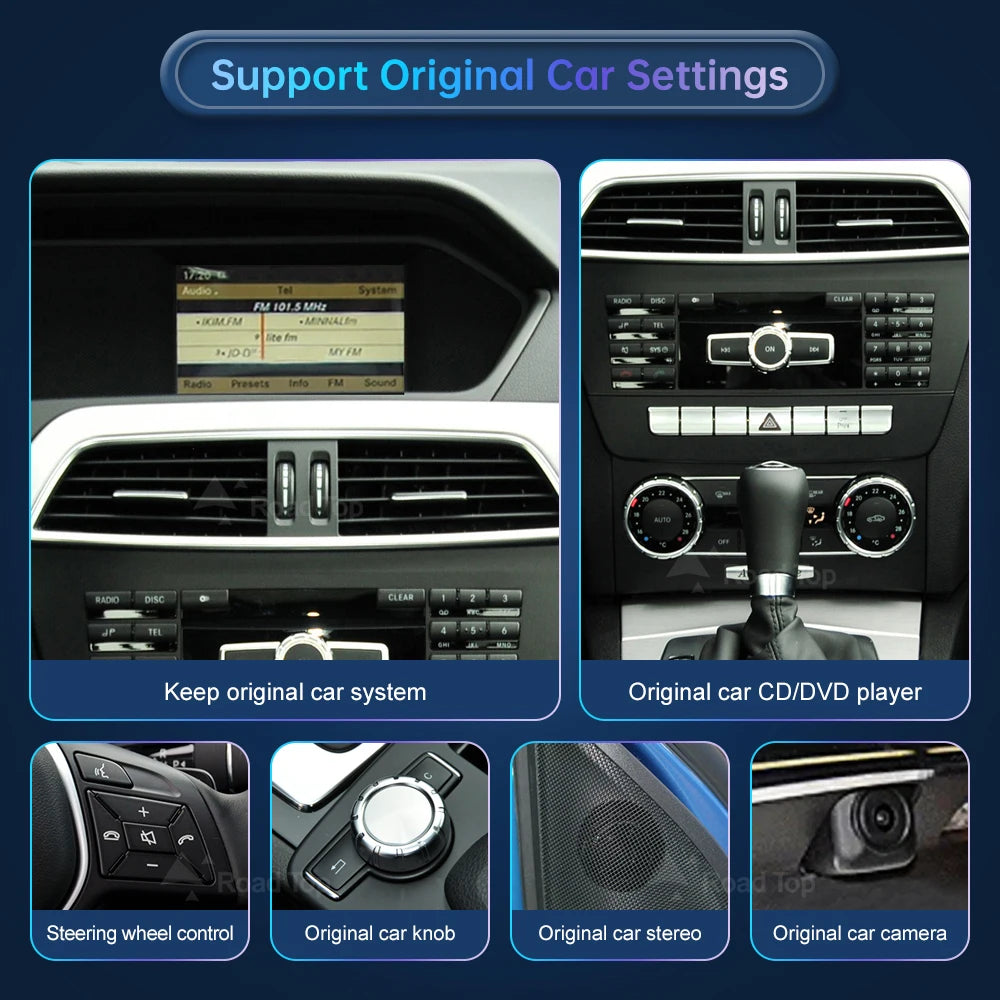 CN 10.25 12.3'' Multimedia Display For Benz C Class W204 2011-2012 NTG4.5 Touch Screen Wir | AUTOKITSHOP