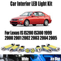 14-Piece LED Interior Light Kit for Lexus IS IS200 IS300 - Canbus Error-Free Bulbs | AUTOKITSHOP