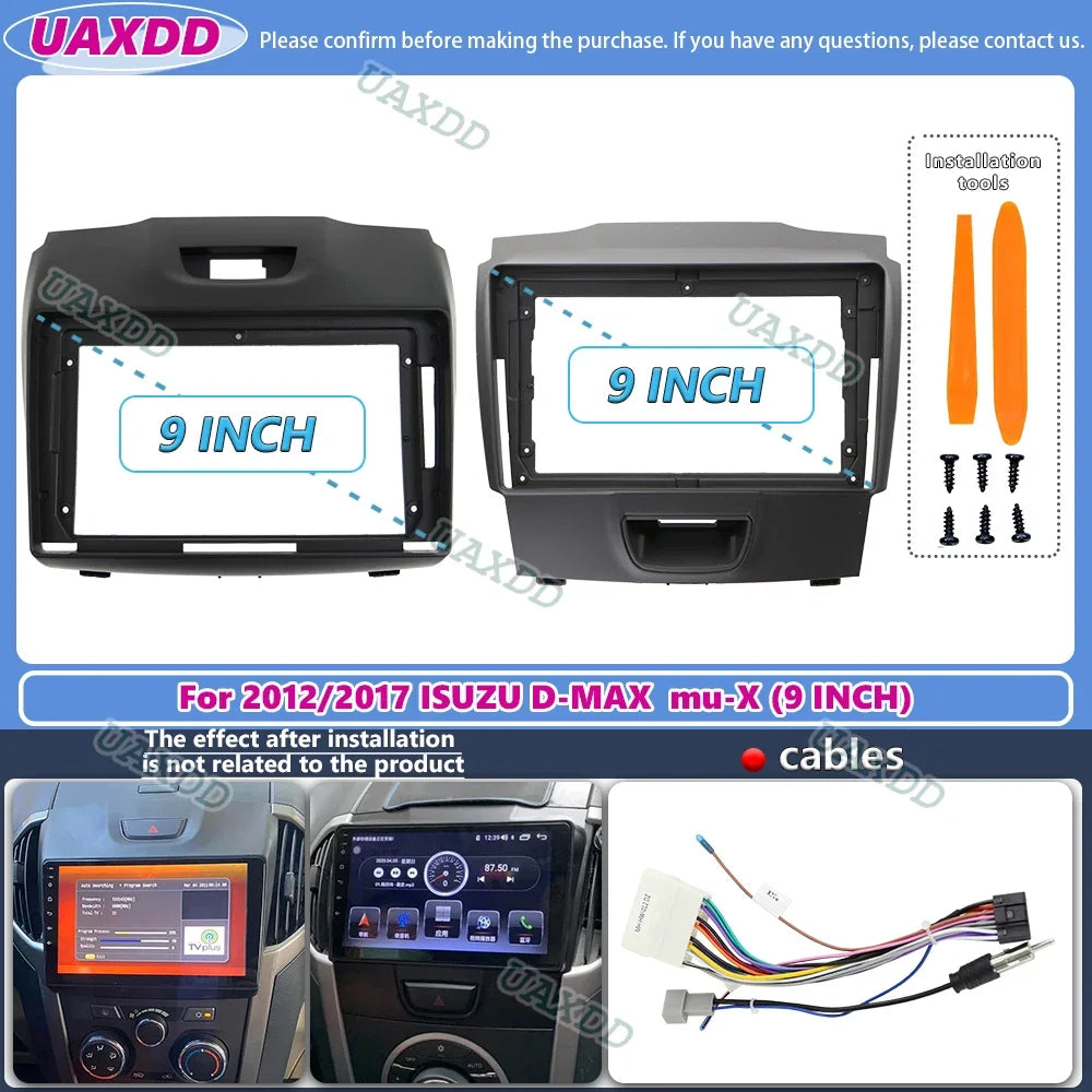 For 2012 Isuzu d-max d max 9inch radio android stereo frame panel fascia dashboard audio p