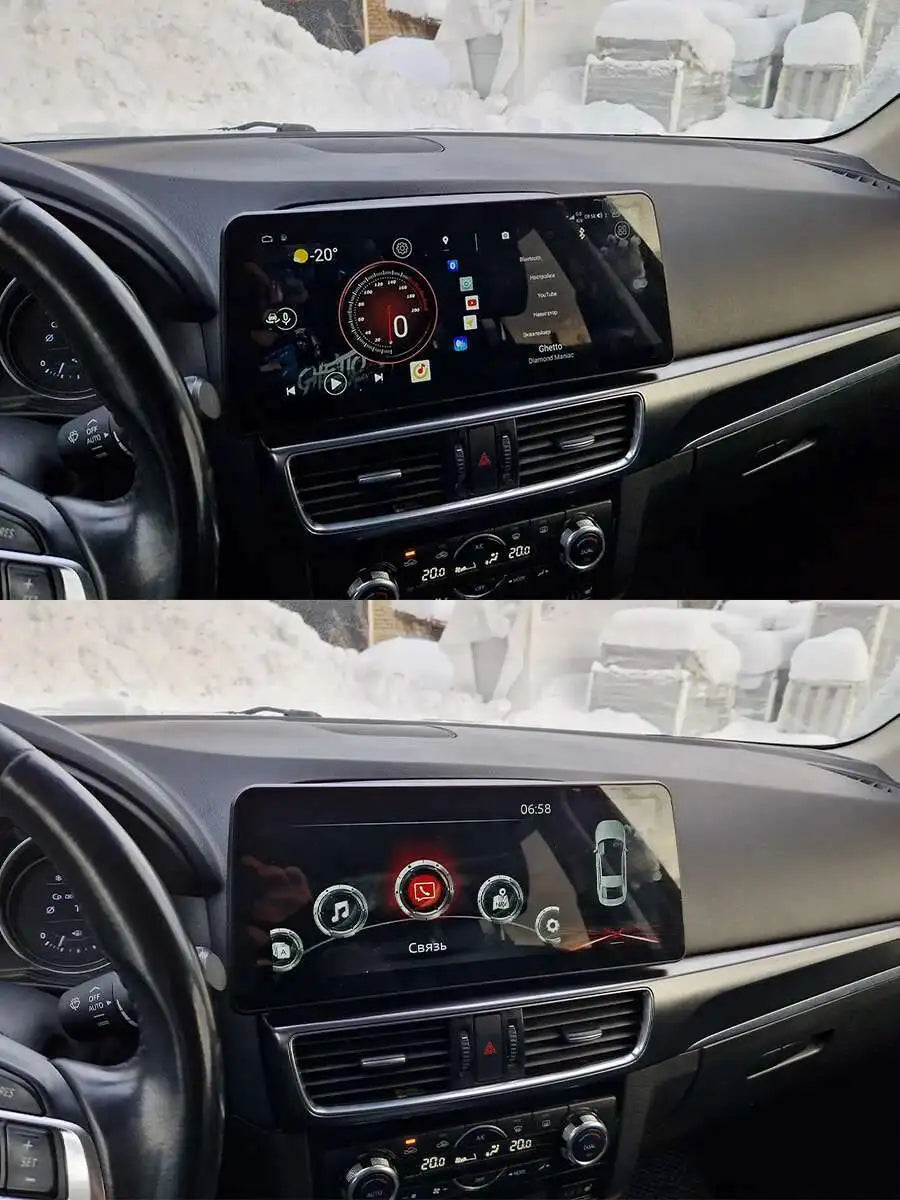 1920*720 QLED Android 14 Screen Multimedia Video Player For Mazda CX5 CX-5 CX 5 2012 2015