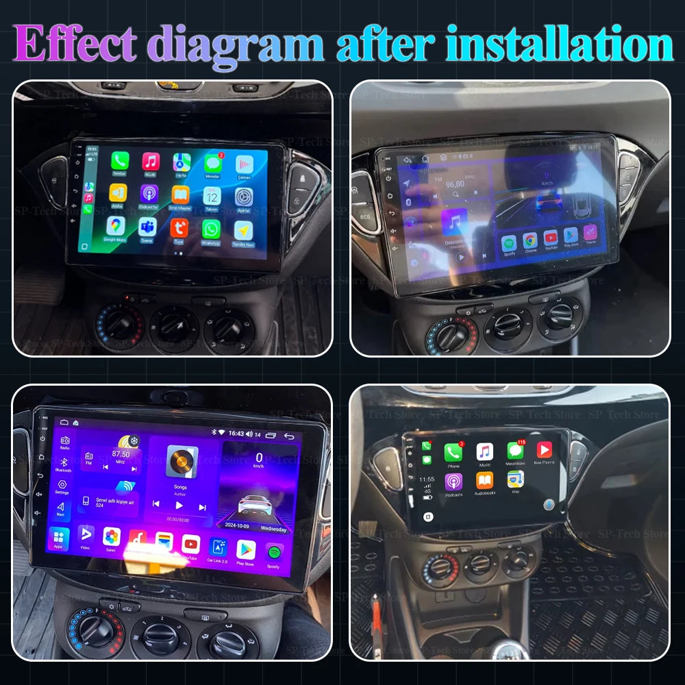 Android 16 For Opel Corsa E 2014 2015 2016 2017 2018 2019 Multimedia Video Player Radio Ca | AUTOKITSHOP