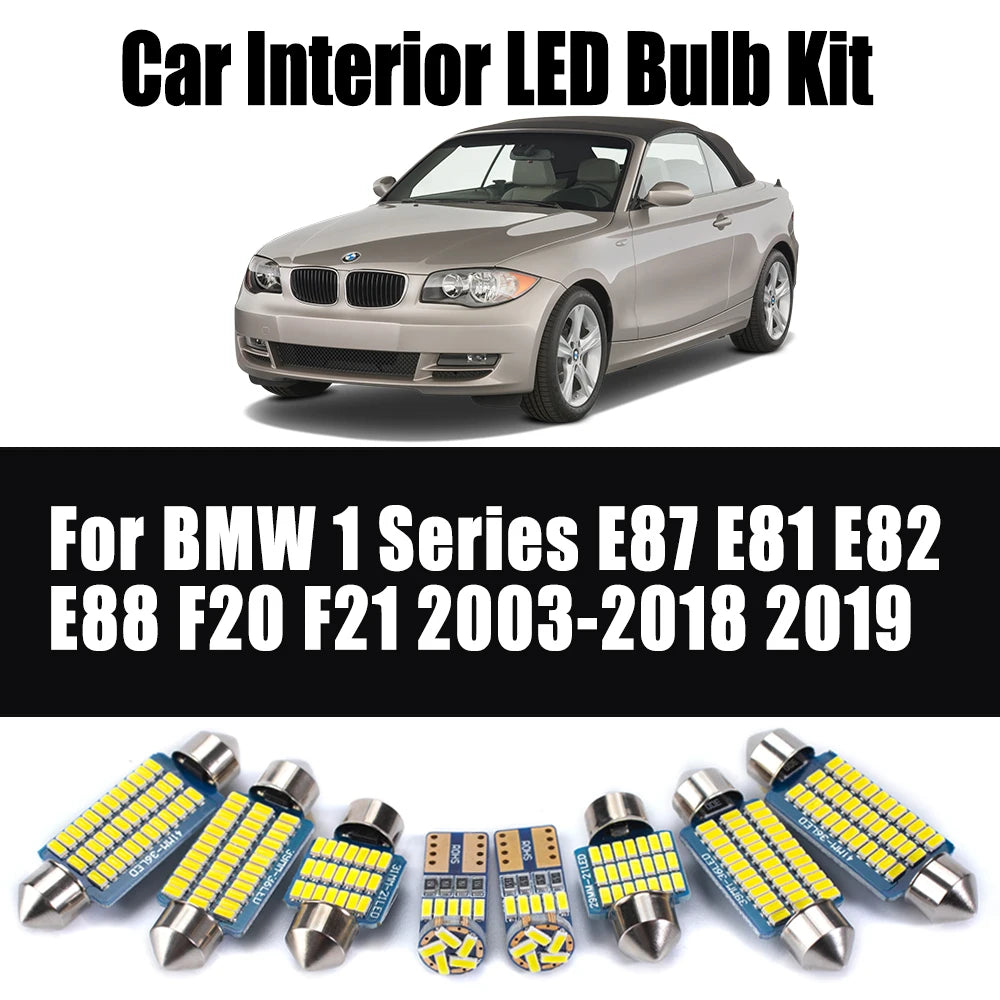 LED Interior Light Kit for BMW 1 Series E87 E81 E82 E88 F20 F21 2003-2019 - Canbus Dome Map Door Trunk Bulbs | AUTOKI...