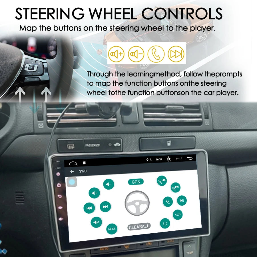 Android 14 Car Video Player Radio Big Screen AI Voice Upgrade For Toyota Avensis T25 2002-