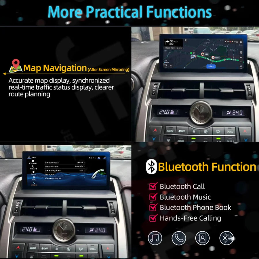 10.25inch Linux For Lexus NX Nx200 Nx200T 300h 2014-2021 Car Radio Multimedia Video Player