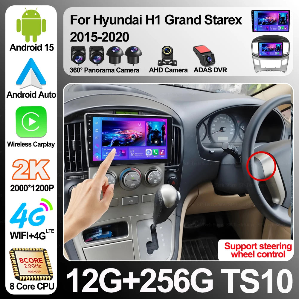 Android 16 For Hyundai H1 Grand Starex 2015-2020 Car Radio Carplay Multimedia Player Autor | AUTOKITSHOP