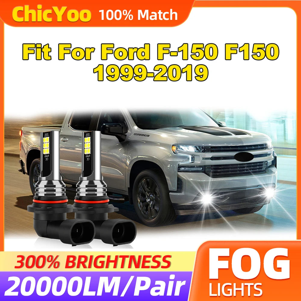 Fit For Ford F-150 F150 1999-2014 2015 2016 2017 2018 2019 60W Auto Fog Lights 20000LM Fog