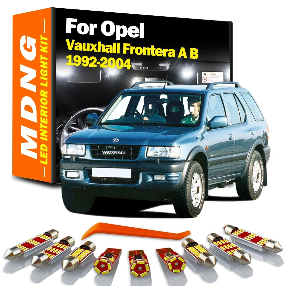 LED Interior Light Kit for Opel Vauxhall Frontera A B 1992- 1998 - Canbus Dome Map Door Trunk Bulbs | AUTOKITSHOP